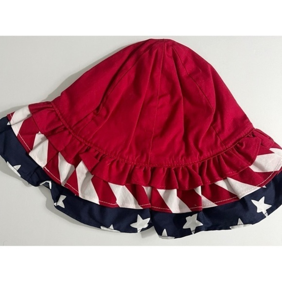 Gymboree • Patriotic Red White Blue Ruffle Hat - Picture 1 of 4